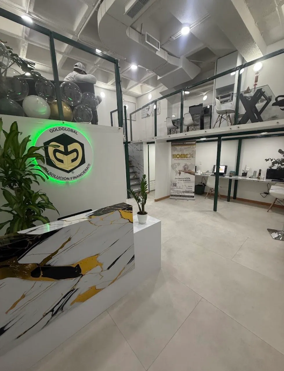 La recepción de la oficina